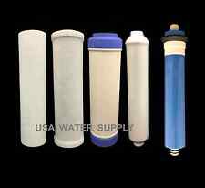 Full 5 stage Reverse Osmosis RO Replacement Filter set with 50 GPD membrane, USA