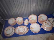SERVICE DE TABLE COMPLET PORCELAINE TRES ANCIENNE EXCELLENT ETAT - FLEURI 
