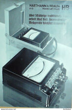 Hartmann Braun Catalogue (Appareils de précision électronique) Allemagne 1932
