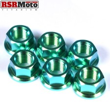 Kawasaki ZX6R ZX6RR 600 636 Écrous De Pignon Arrière En Titane, 1996-2024, Vert