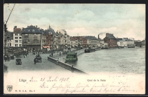 Cpa liège quai - cpa, la