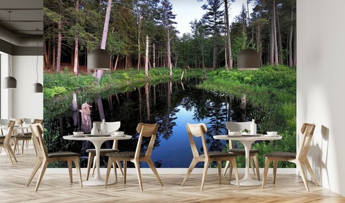 Papier peint arbres - peint,