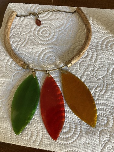 Collier bois corne nature - et,