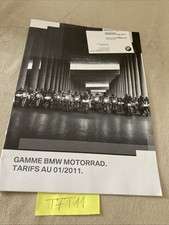 BMW moto tarif 2011 R1200R K1300R K1600 S1000RR F800 R1200GS F650 R1200RT etc