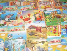 Lot 10 Jeux Enfants Petit Puzzle Différents 13 x 13 cm NEUF