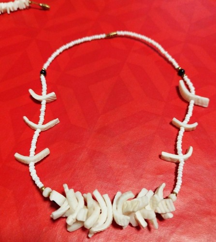 Collier coquillages blanc - collier,