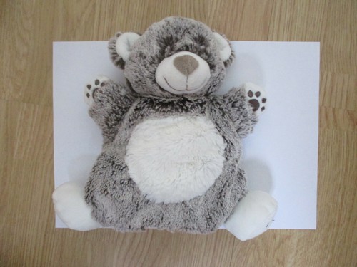 Doudou plat marionnette ours