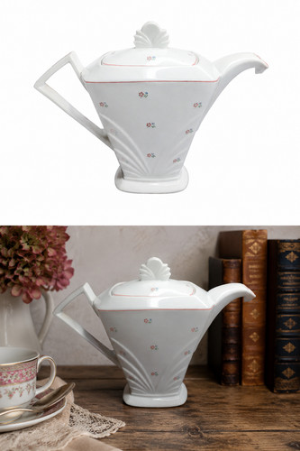 Théière porcelaine art déco - porcelaine,