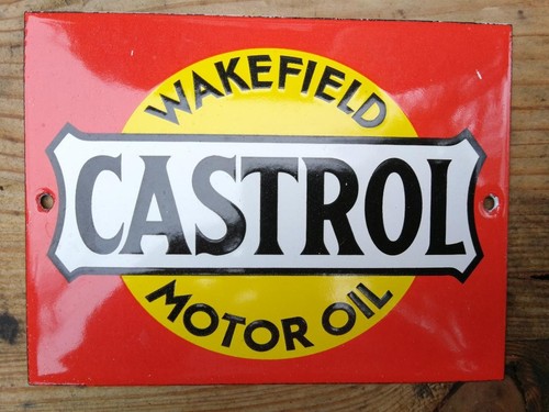 Plaque émaillée castrol - plaque,