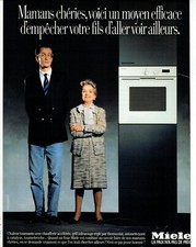  publicité Advertising 0322 1988 Miele  four empecher  fils aller voir ailleurs