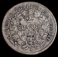 2 Franc 1870 En Argent