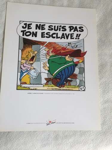 Sérigraphie astérix rose - astérix,