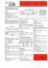 305 D Fiche Technique Peugeot