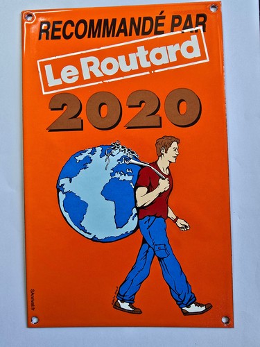 Plaque émaillée routard - émaillée,