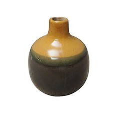 Vase céramique brun et orange