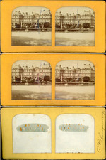 Stéréo, Paris, Palais du Luxembourg vintage stéréo card tissue, carte jour et nu