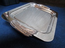 PLAT à ASPERGE Plateau plaqué argent silverplated asparagus dish 46,5x30,5 cm !