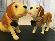 2 chiens Qui Bougent La Tête/ SAINT BERNARD /Souvenir De Ski/ Neige