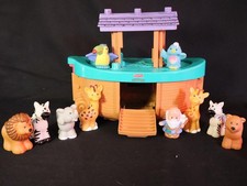 Arche de Noé vintage Fisher Price Little People avec 10 animaux/figurines 2002,