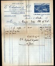 MARSEILLE (13) TOILES CIREES Françaises & Anglaises / NAPPES "E. CHATAIN" en1938