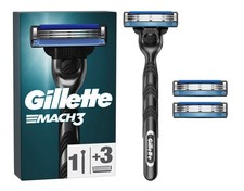 GILLETTE MACH 3 Rasoir Hommes à 3 Lames - 1 Manche + 3 Recharges de Lame - §8