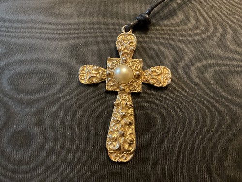 Pendentif croix vintage design - pendentif,