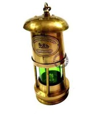 Lanterne de table en laiton vert lampe à pétrole en verre 7 pouces décoration...