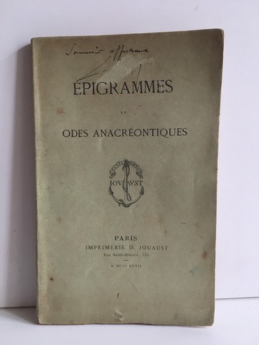 Loys épigrammes et odes - b.,