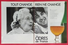 Publicité de presse: Boisson LES CIDRES DE FRANCE  1990