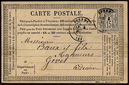 Carte postale type sage - type,