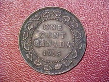 1918 CANADIAN LARGE CENT  -