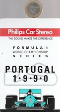 AUTOCOLLANT  Automobile. PHILIPS CAR STEREO. G P du Portugal de Formule 1 1990.