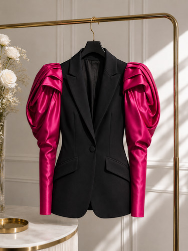 Blazer noir femme manches - ,