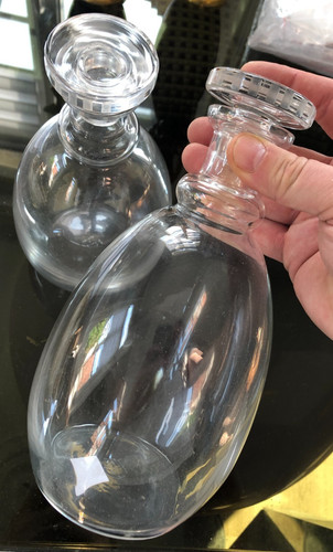 Paire carafe cristal art déco - art,