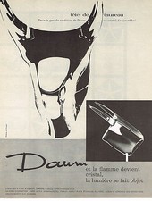 PUBLICITE  1967   DAUM   cristal  TETE DE TAUREAU