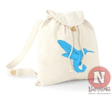 Origami Oiseau Sac à Dos Bourdonnement Vacances École Collège Coton Bio Jour Sac