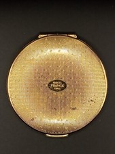 Poudrier Marcel Franck Paris Métal Doré Ancien 