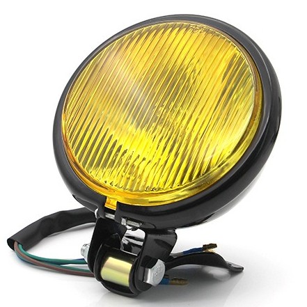 Motorcycle yellow lens retro - lens,