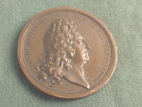 Médaille louis xiv bronze - médaille,