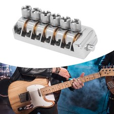 Headless Guitar Bridge Tailpiece 6 String Saddle With Worm Involved String