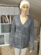 Magnifique long  pull  tricoté main  avec laine  PHILDAR taille 40  comme 9