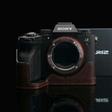 GARIZ Half Étui Marron - Étui Sony ALPHA 1 - One