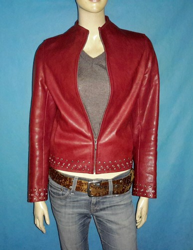 Veste feria cuir rouge - veste,