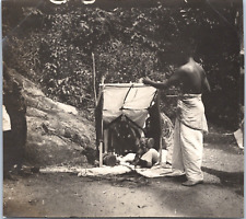 Malaisie, Penang, Vendeur d'objets religieux, Vintage print, ca.1900 Tirage