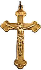 croix trilobée souvenir de mission fin xixe début xxe 50x32 mm