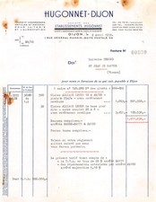 FACTURE  1959 TOLERIE ET CHAUDRONNERIE HUGONNET DIJON A DIJON - M. REMOND A S