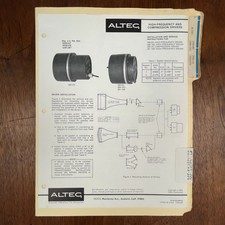 VINTAGE ALTEC 288 HIGH FREQ
