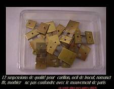 lame de suspension x 12 pendule carillon oeil de boeuf  + goupilles 