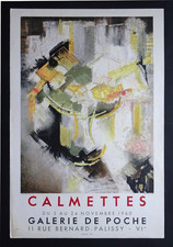 CALMETTES Affiche originale 1960 lithographie Mourlot Exposition Galerie Paris