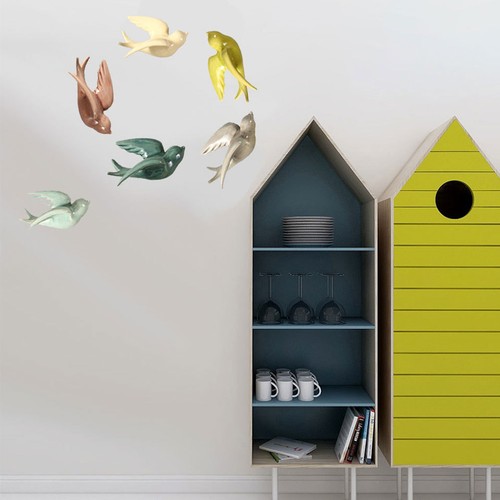 Hirondelle ceramique art mural - art,